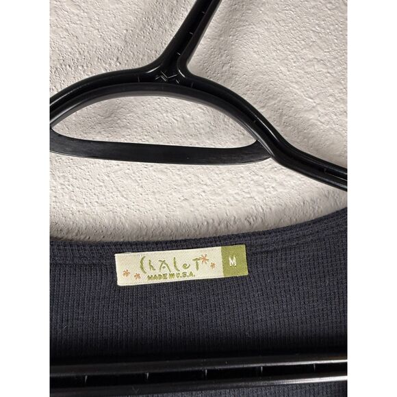 Chalet Et Ceci Womens Black Cardigan Sz M Boho Lagenlook Artsy Cotton USA - Picture 5 of 8